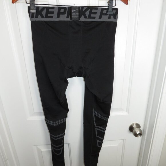 Nike Pro Compression Tights Men’s Size Medium Hyperwarm Black - Picture 4 of 5